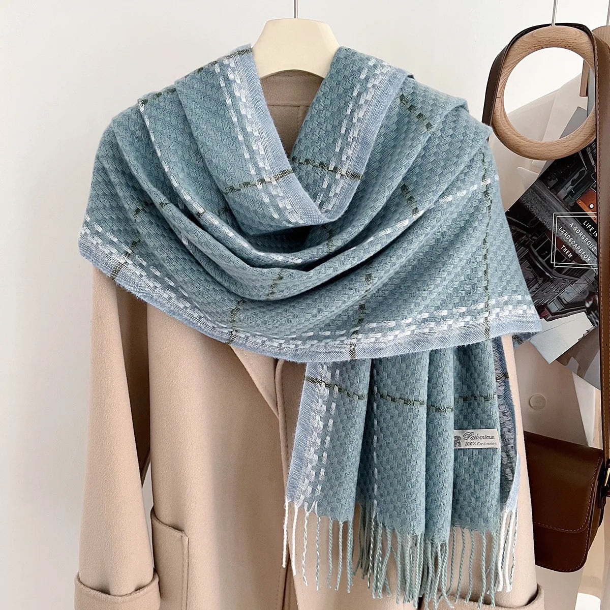 Ulvly Fish Scale Knit Wrap