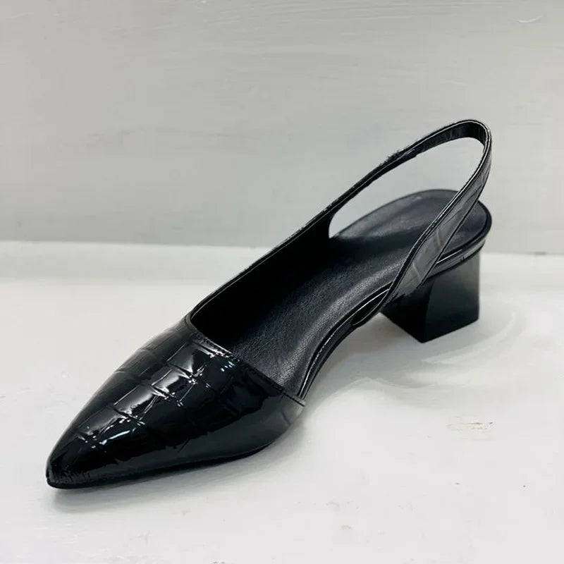 Ulvly Vintage Pointed-Toe Slingback Sandals