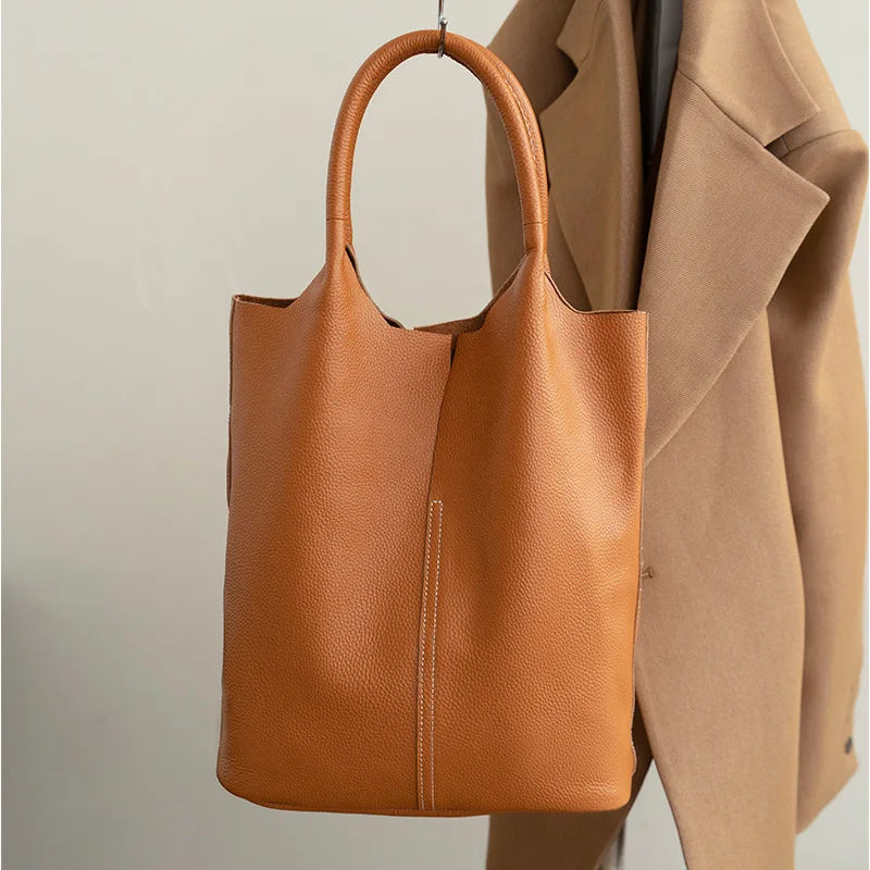 Ulvly Genuine Cowhide Commuter Tote