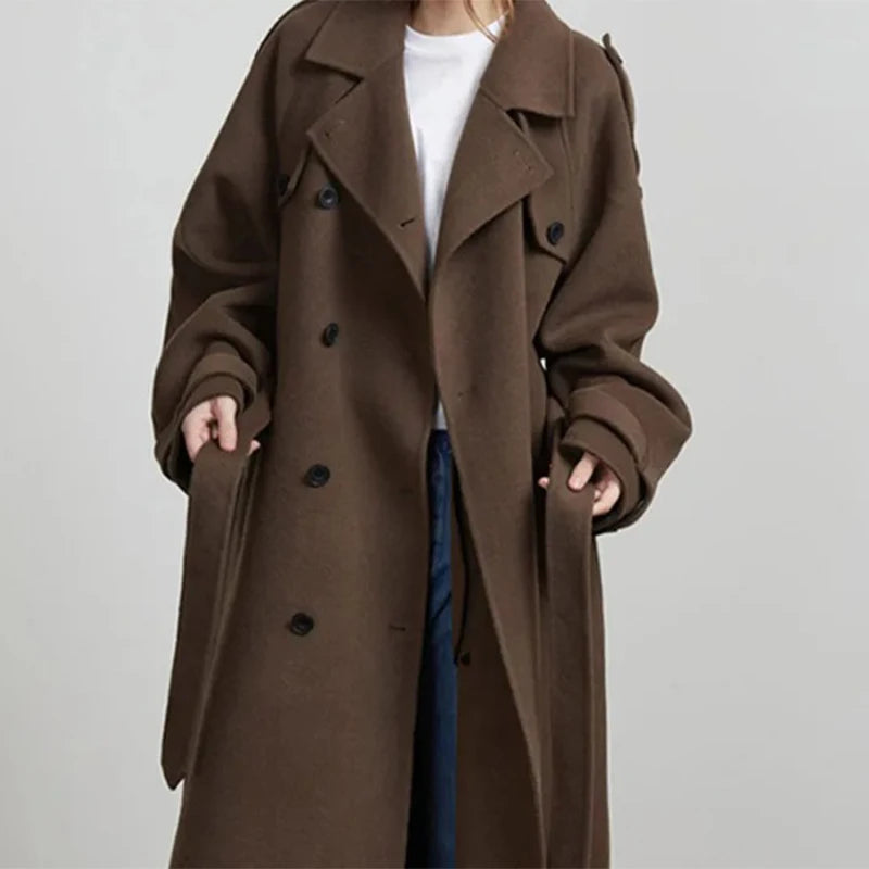 Ulvly Double-Breasted Wool-Blend Coat