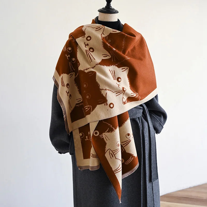 Ulvly Jacquard Cat Pashmina