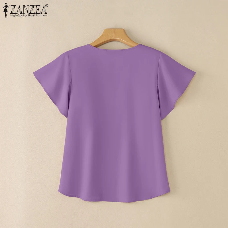 Ulvly V Neck Summer Blouse