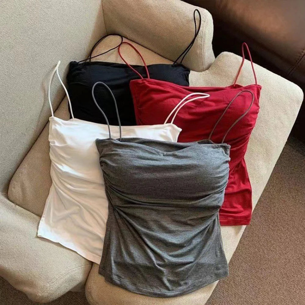 Ulvly Cropped Camisole with Built-In Bra