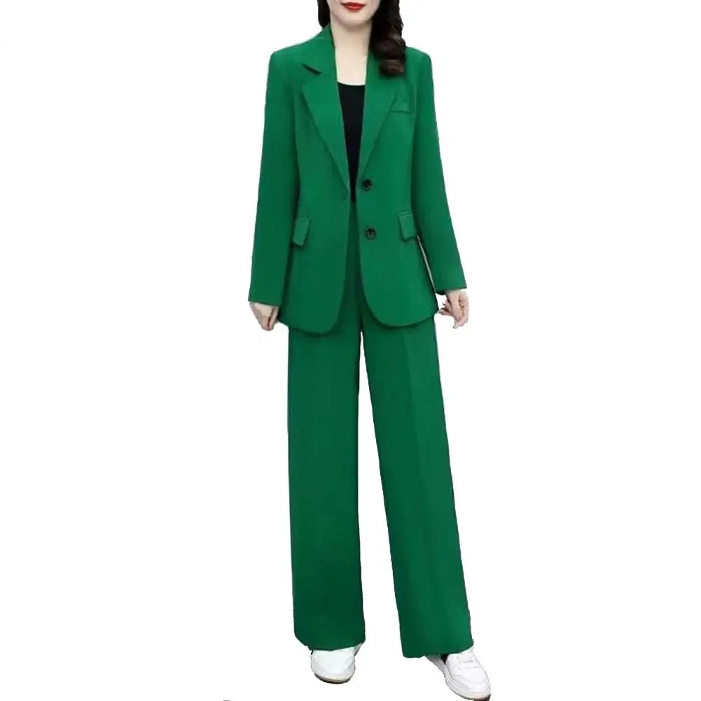 Ulvly Plus Size Lapel Suit Set
