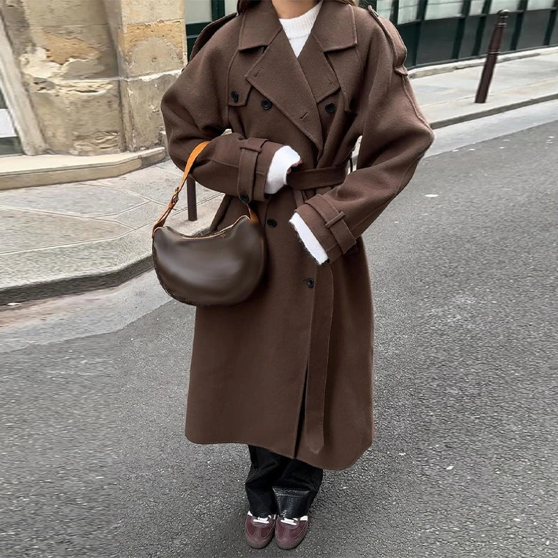 Ulvly Double-Breasted Wool-Blend Coat
