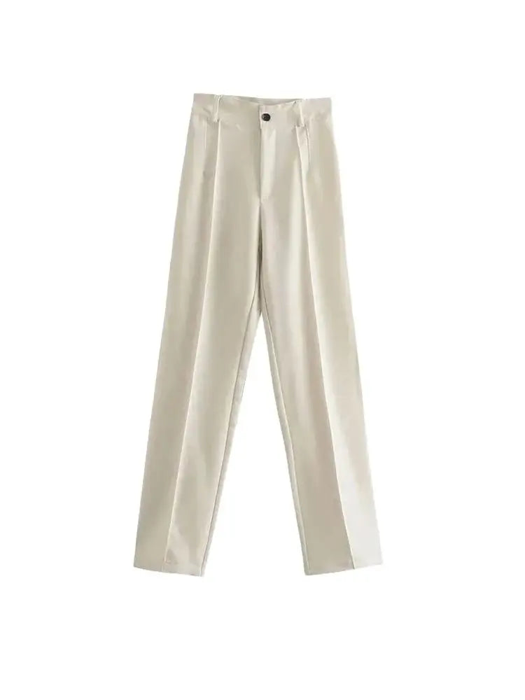 Ulvly High-Waist Straight Trousers