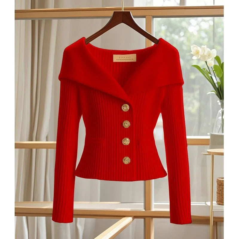 Ulvly V-Neck Slim Cardigan