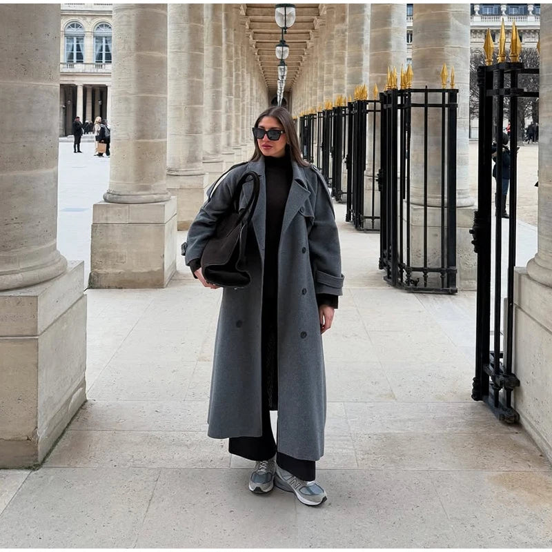 Ulvly Double-Breasted Wool-Blend Coat
