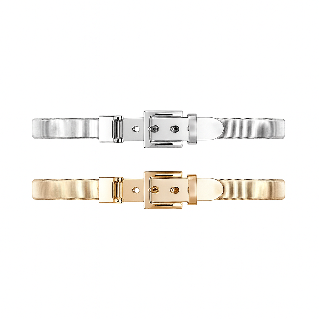 Ulvly Gold & Silver Metal Chain Belt