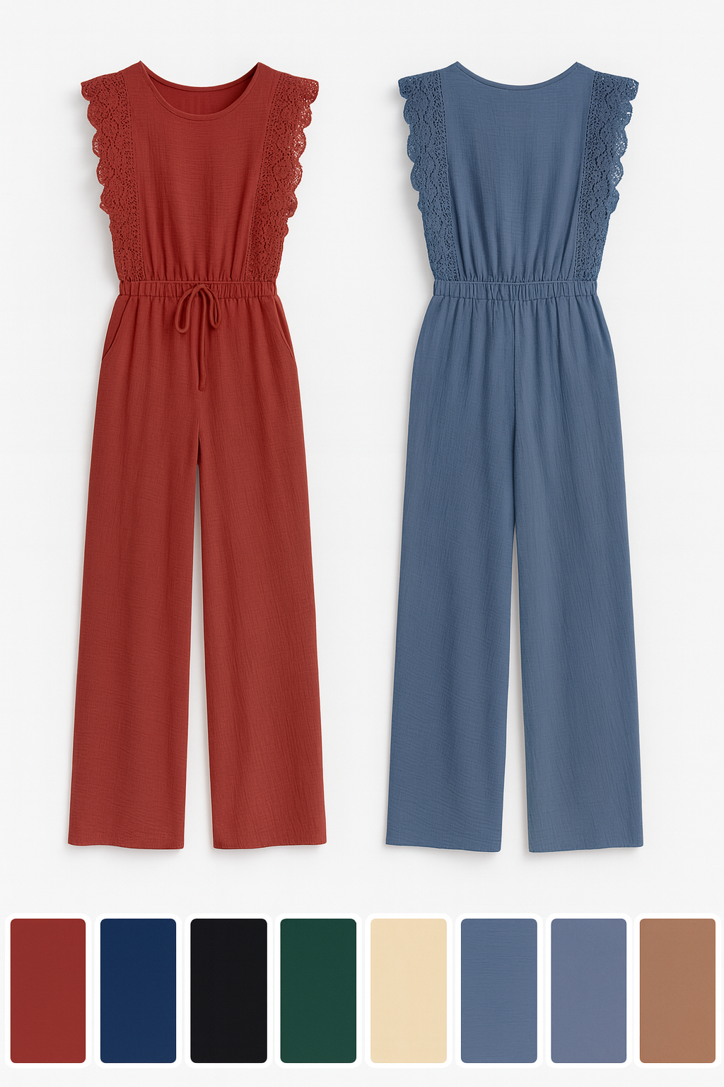 Ulvly Sleeveless O-Neck Suit Set