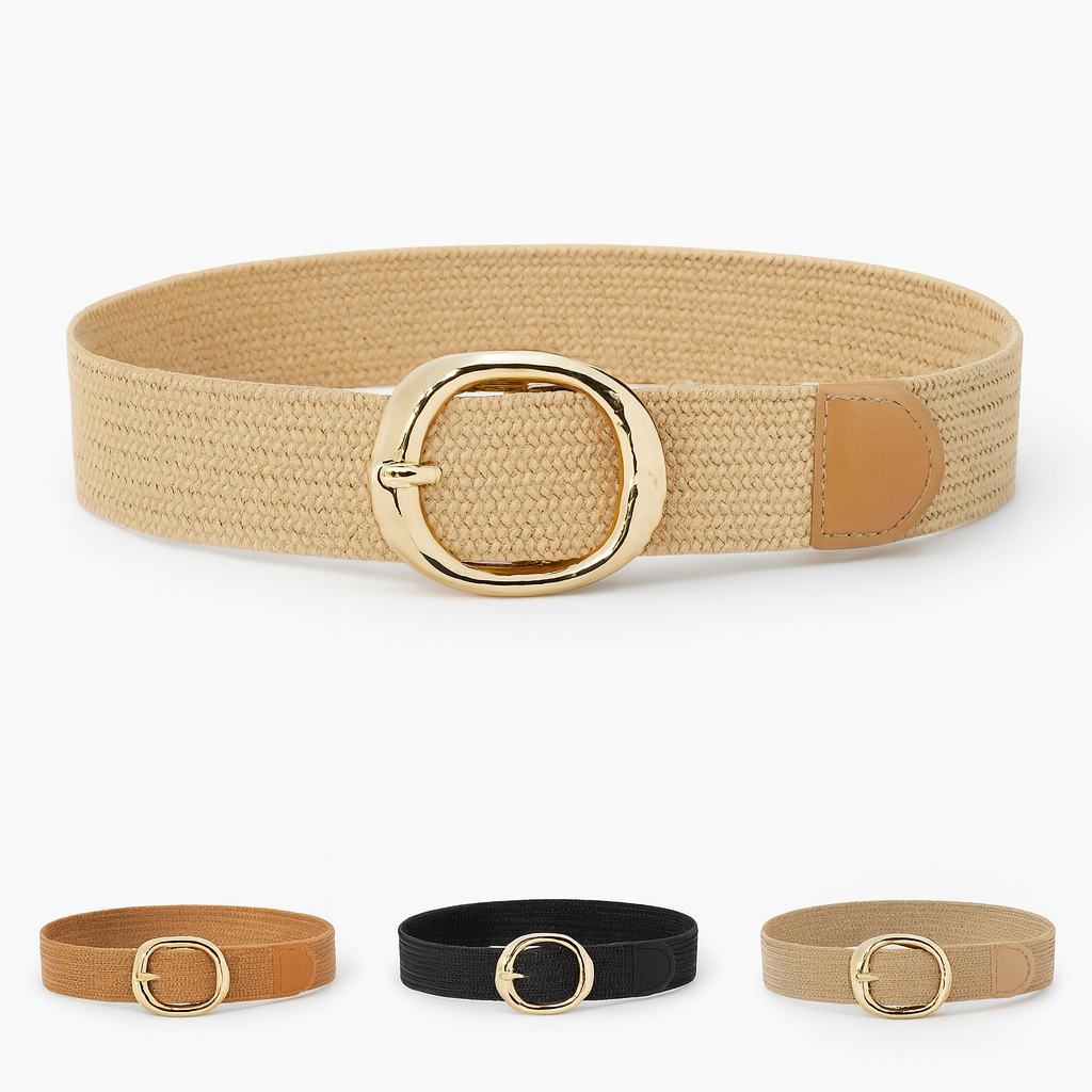 Ulvly Braided Straw Elastic Belt